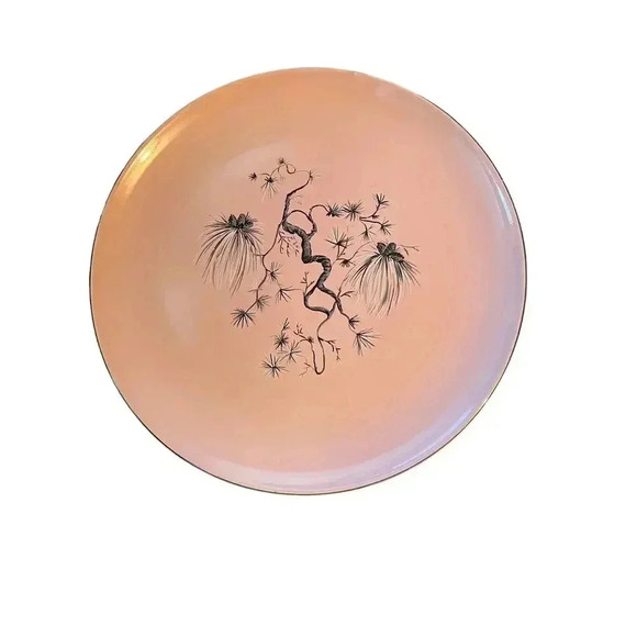 Two (2) Taylor Smith & Taylor 10" Dwarf Pine Dinner Plate, Pink - Picture 1 of 7